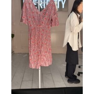 Perfect For VALENTINES DAY Elegant Pink With RED Hearts Mini Dress.